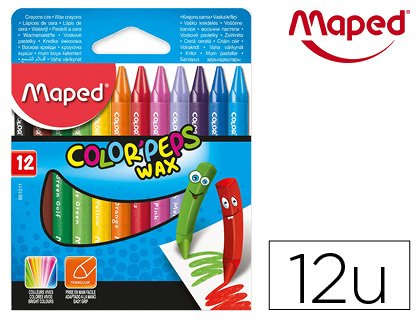 CRAYON CIRE MAPED WAX POCHETTE CARTON 12 UNITS