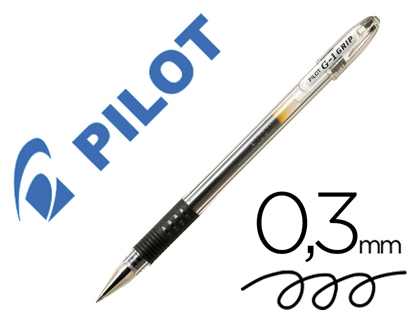 ROLLER PILOT G1 GEL GRIP CAOUTCHOUC BILLE CARBURE DE TUNGSTNE POINTE FINE ENCRE GEL NOIRE
