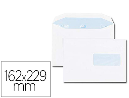 Boîte de 500 enveloppes commerciales en velin blanc 162 x 229 (C5)