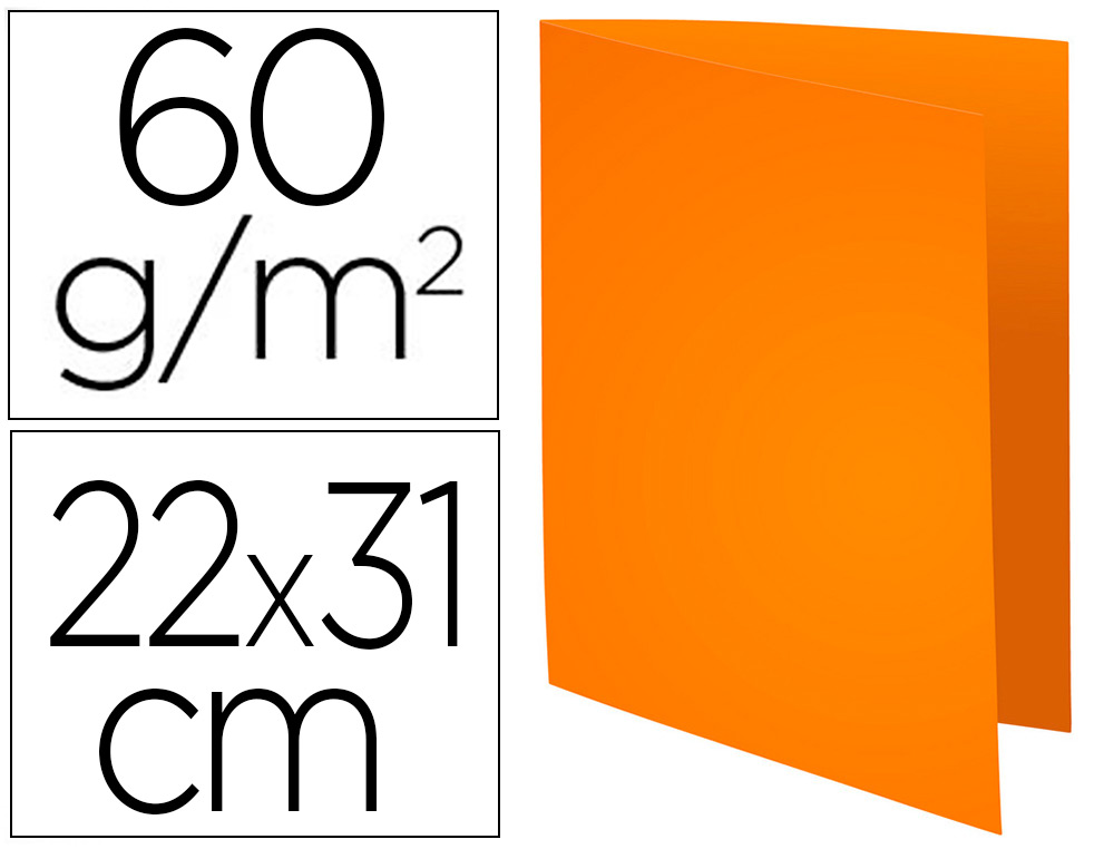 SOUS-CHEMISE EXACOMPTA SUPER 60 22X31CM COLORIS ORANGE PAQUET 250 UNITS