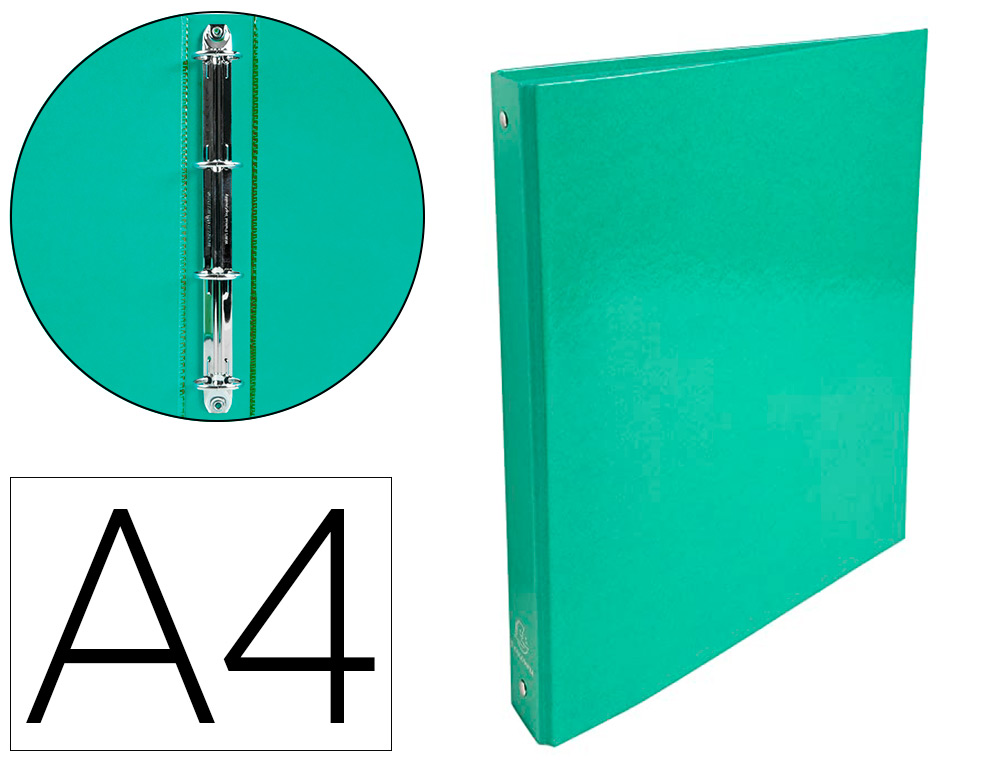 CLASSEUR EXACOMPTA IDERAMA 4 ANNEAUX 30MM CARTON RECOUVERT PAPIER A4 32X26CM DOS 4CM COLORIS VERT