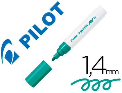 MARQUEUR PILOT PINTOR PEINTURE BASE D'EAU ULTRA-COUVRANTE TOUTES SURFACES POINTE MOYENNE COLORIS VERT