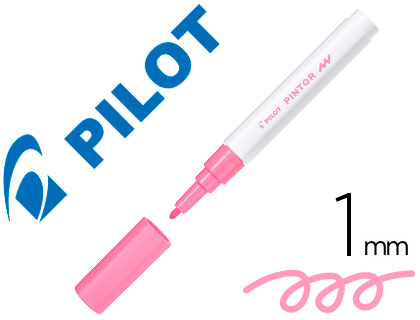MARQUEUR PILOT PINTOR PEINTURE BASE D'EAU ULTRA-COUVRANTE MULTI SURFACE POINTE FINE RSISTANTE COLORIS ROSE