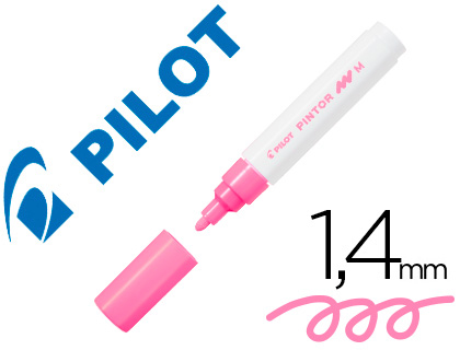 MARQUEUR PILOT PINTOR PEINTURE BASE D'EAU ULTRA-COUVRANTE MULTI SURFACE POINTE MOYENNE RSISTANTE COLORIS ROSE