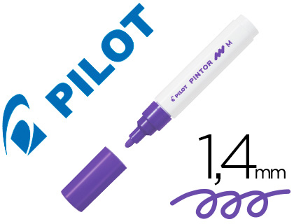 MARQUEUR PILOT PINTOR PEINTURE BASE D'EAU ULTRA-COUVRANTE MULTI SURFACE POINTE MOYENNE RSISTANTE COLORIS VIOLET