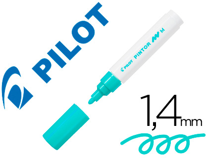 MARQUEUR PILOT PINTOR PEINTURE BASE D'EAU ULTRA-COUVRANTE MULTI SURFACE POINTE MOYENNE RSISTANTE COLORIS VERT PASTEL