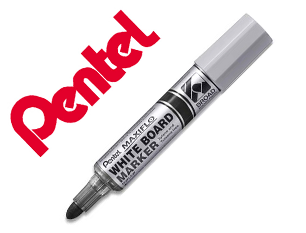 MARQUEUR PENTEL MAXIFLO EFFAABLE TABLEAU BLANC BOUTON POUSSOIR POINTE ULTRALARGE LONGUEUR ECRITURE 750M NOIR
