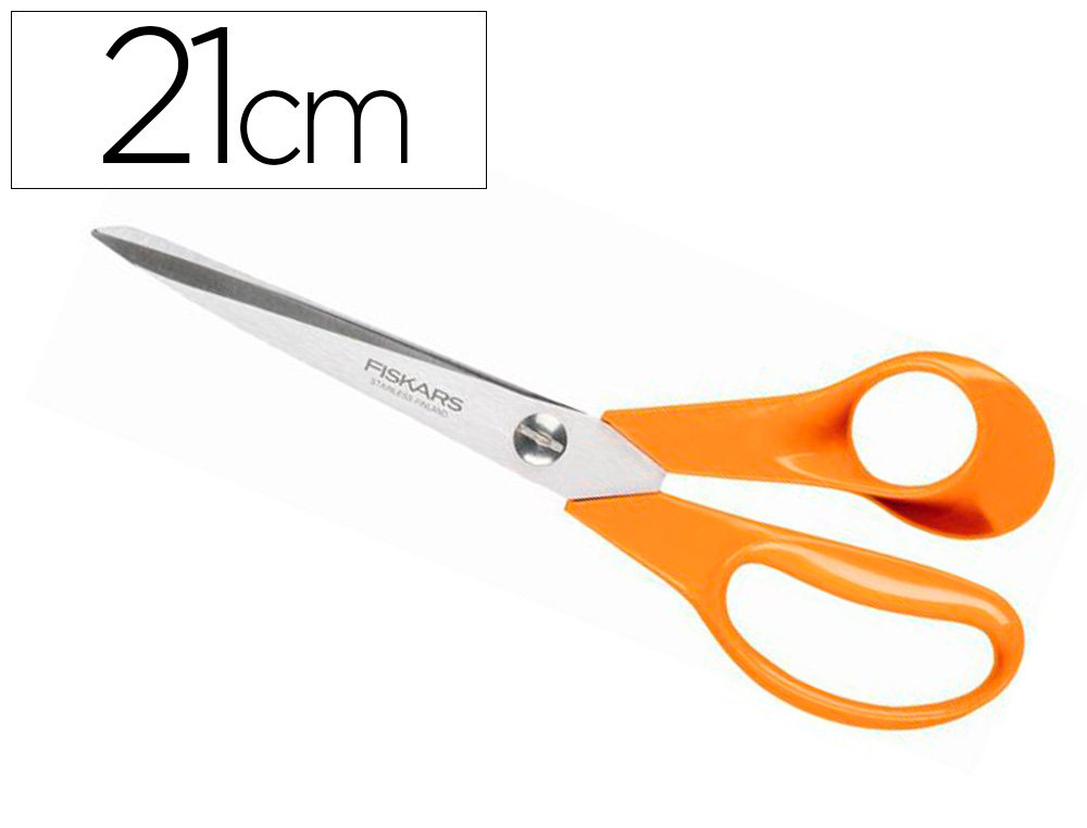 HYPERBURO  CISEAUX FISKARS UNIVERSELS 21CM DESIGN ERGONOMIQUE COUPE  FACILEMENT TISSU PAPIER ET MATÉRIAUX LAMINÉS DROITIERS