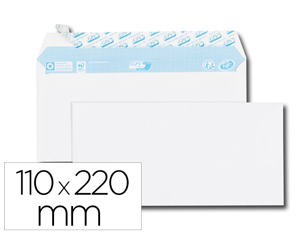 Enveloppes blanches standard