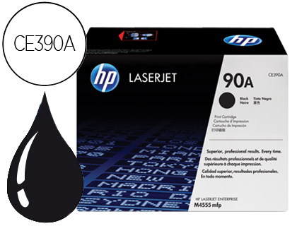 TONER LASER HP N.90A CE390A COULEUR NOIR 10000P
