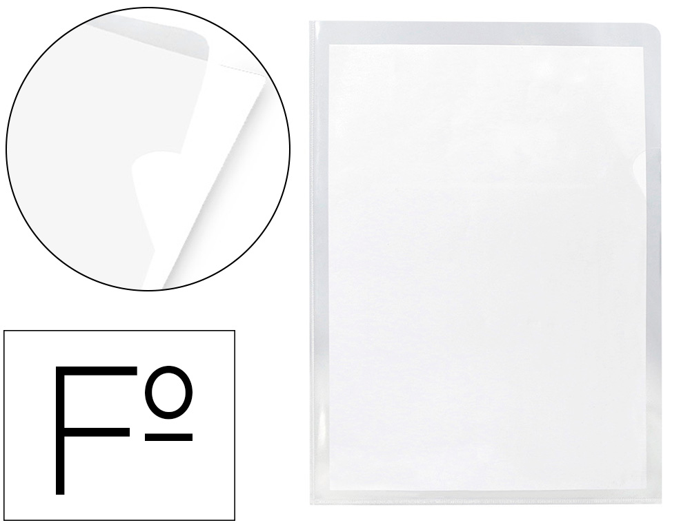 CHEMISE AVEC ONGLET Q-CONNECT 180MC COLORIS TRANSPARENT
