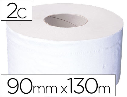 PAPIER HYGINIQUE Q-CONNECT 90MMX130M DOUBLE PAISSEUR ROULEAU
