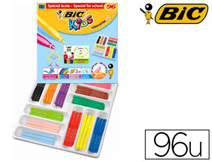 FEUTRE BIC KIDS VISACOLOR XL COLORIAGE ENCRE LAVABLE POINTE EXTRA-LARGE BLOQUE COULEURS TRS VIVES COFFRET SCOLAIRE 96U