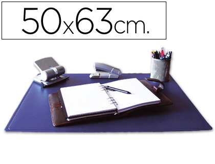 SOUS-MAIN Q-CONNECT SIMPLE  COINS ARRONDIS DESSOUS MOUSSE ANTIDRAPANT BORD SOUD 50X63CM POLYPROPYLENE COLORIS BLEU