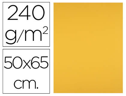 PAPIER CARTONNE LIDERPAPEL 50X65CM 240GR COLORIS VIEIL   OR PAQUET 25 FEUILLES