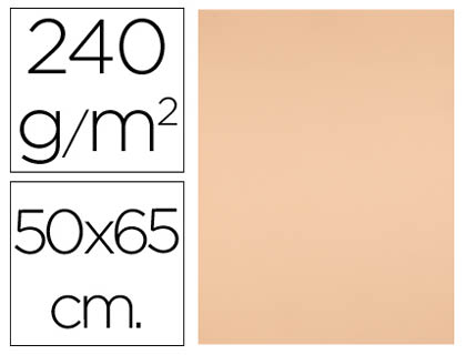 PAPIER CARTONNE LIDERPAPEL 50X65CM 240GR COLORIS SEPIA   PAQUET 25 FEUILLES