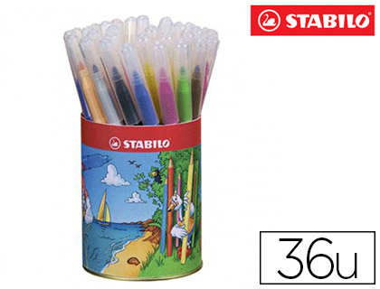 FEUTRE COLORIAGE STABILO POWER CAPUCHON VENTIL ENCRE LAVABLE POINTE MOYENNE NE SCHE PAS POT 36 UNITS