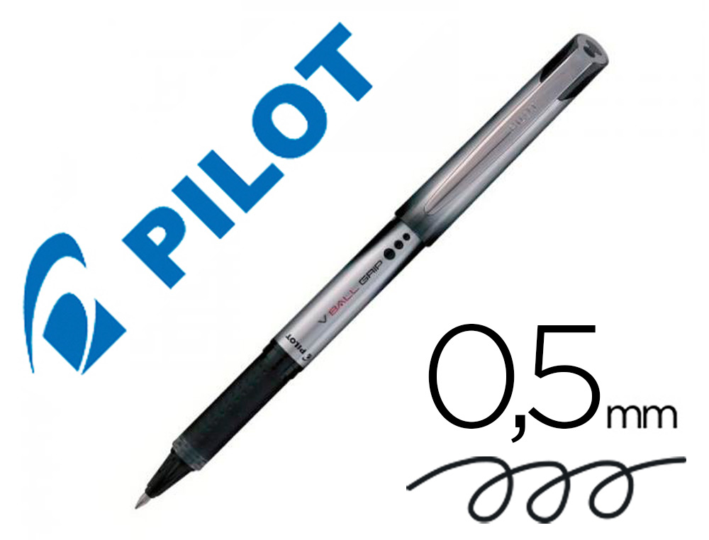 ROLLER PILOT VBALL 5 POINTE MTAL GRIP COULEUR NOIR