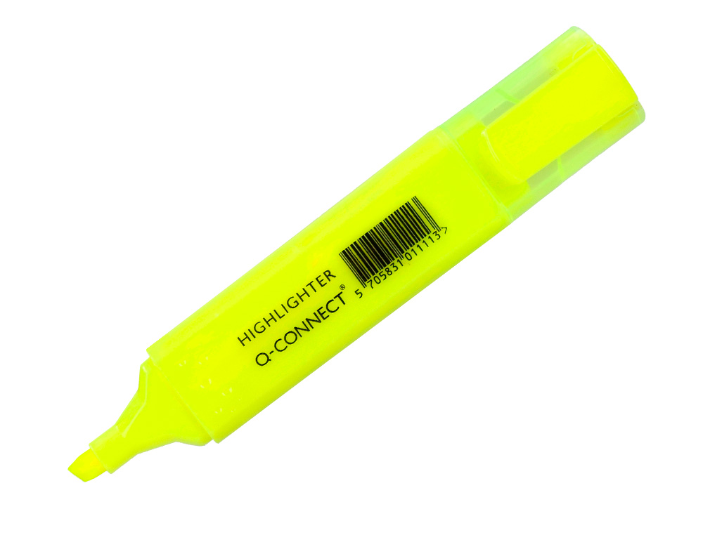 SURLIGNEUR Q-CONNECT TRAC 2/5 MM POINTE BISEAUTE COULEURS CLATANTES JAUNE