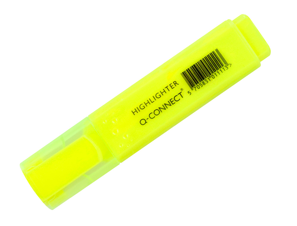 SURLIGNEUR Q-CONNECT TRAC 2/5 MM POINTE BISEAUTE COULEURS CLATANTES JAUNE