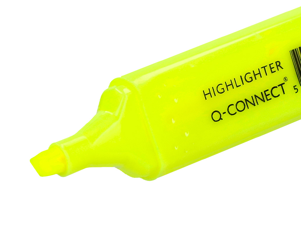 SURLIGNEUR Q-CONNECT TRAC 2/5 MM POINTE BISEAUTE COULEURS CLATANTES JAUNE