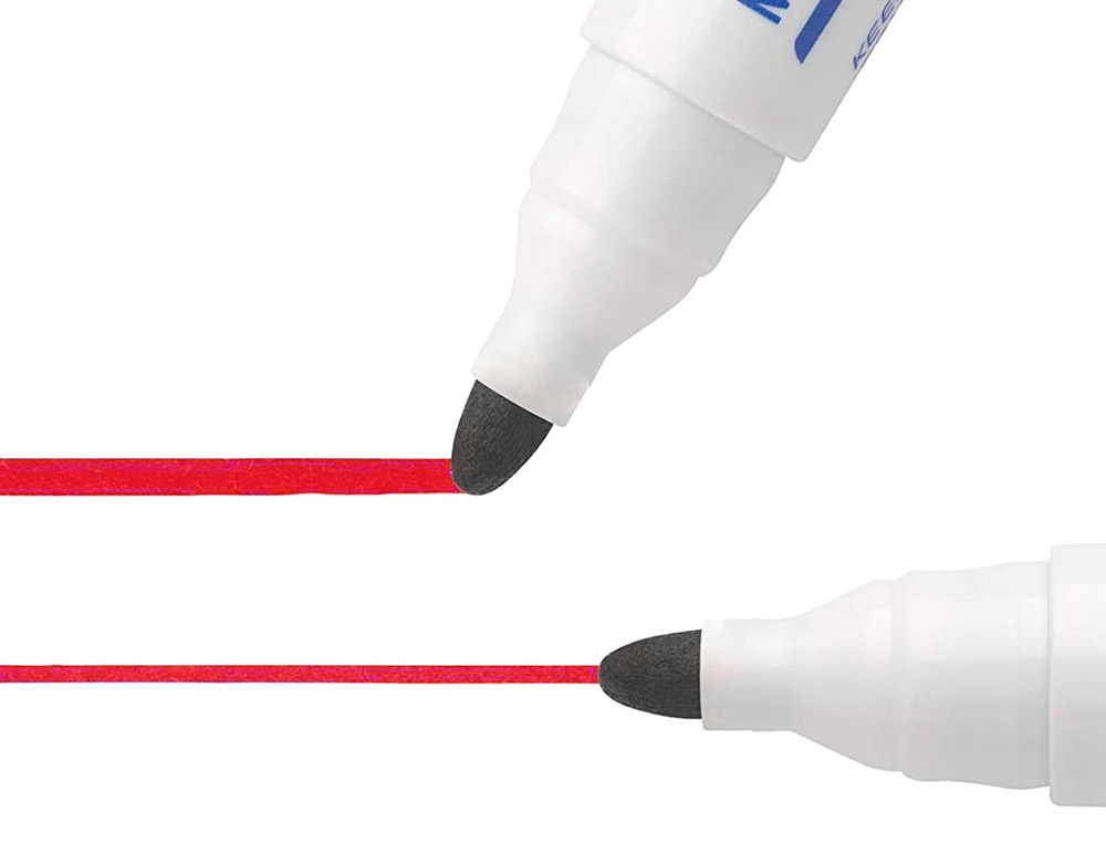 MARQUEUR BIC VELLEDA 1701 EFFAÇABLE POINTE OGIVE TRACÉ 1.5MM ENCRE BASE ALCOOL INODORE CORPS PLASTIQUE ROUGE