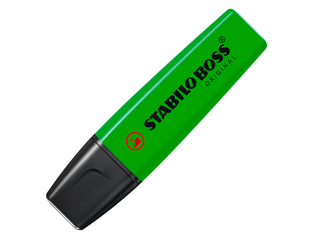 SURLIGNEUR STABILO BOSS TRAC 2/5MM POINTE BISEAUTE ENCRE UNIVERSELLE BASE EAU RSISTANTE LUMIRE COLORIS VERT