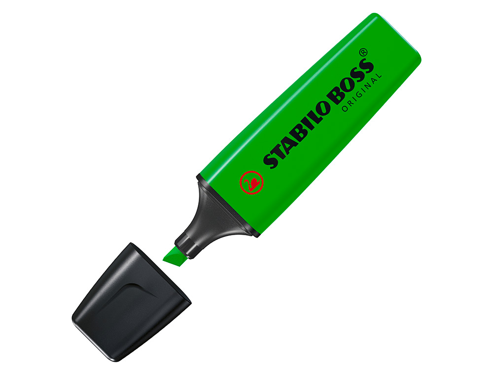 SURLIGNEUR STABILO BOSS TRAC 2/5MM POINTE BISEAUTE ENCRE UNIVERSELLE BASE EAU RSISTANTE LUMIRE COLORIS VERT