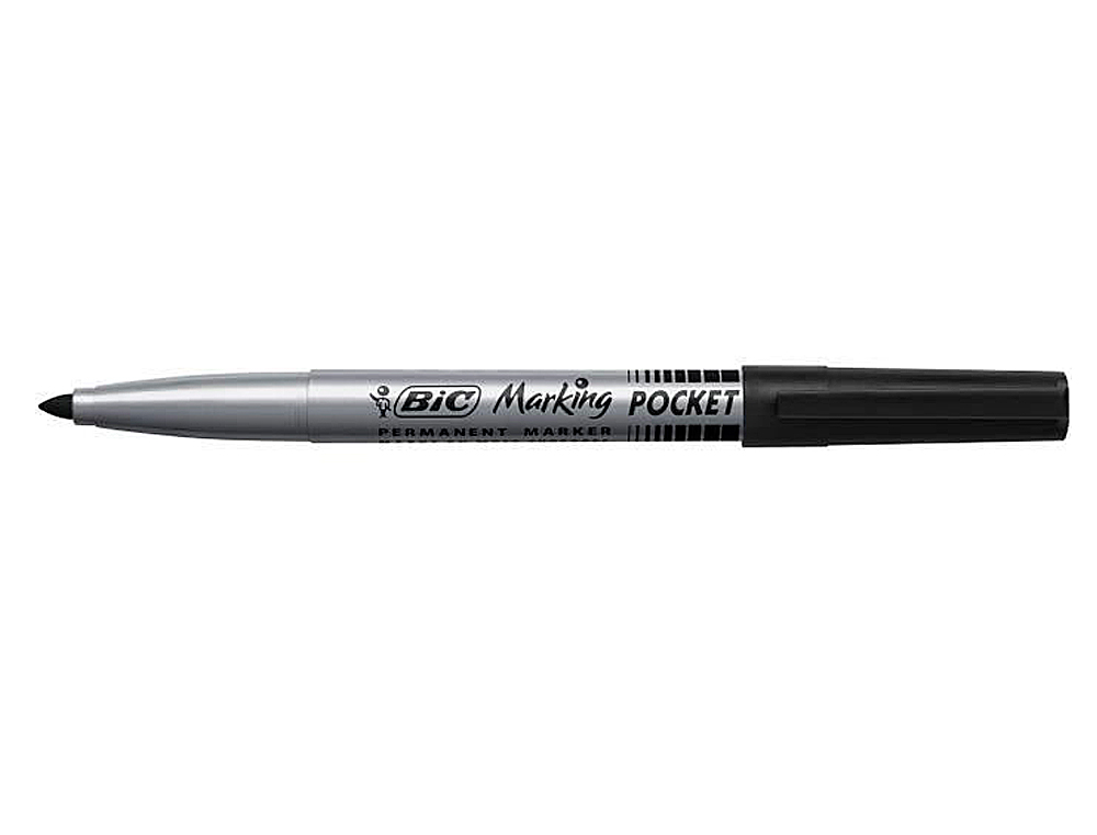MARQUEUR BIC PERMANENT MARKING 1445 TRACÉ 1MM ENCRE BASE ALCOOL INODORE CORPS PLASTIQUE MULTIUSAGE COLORIS NOIR