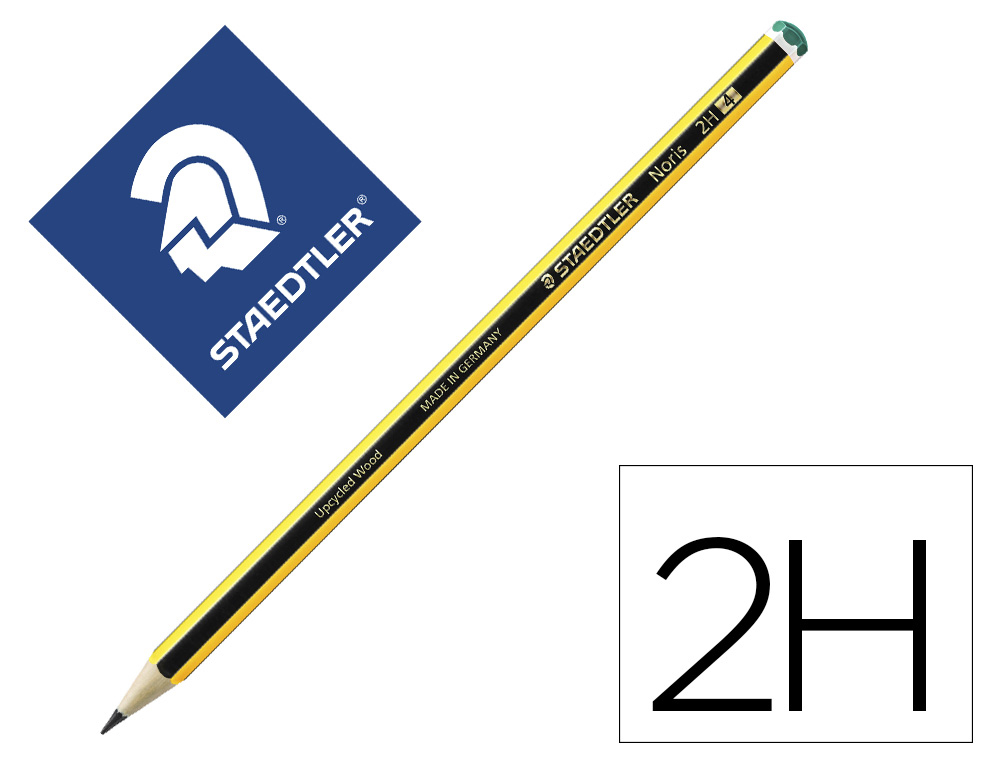 CRAYON GRAPHITE STAEDTLER NORIS 120 2H HEXAGONAL MINE 2MM TRS RSISTANTE