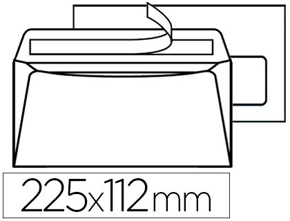 ENVELOPPE GPV DL+ 112X225MM 90G ADHSIVE FERMETURE RAPIDE SCURISE DFINITIVE FENTRE 45X100MM BLANCHE BOTE 500 UNITS
