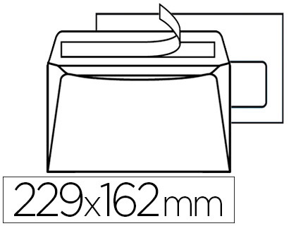 ENVELOPPE GPV C5 162X229MM 90G ADHSIVE FERMETURE RAPIDE SCURISE DFINITIVE FENTRE 45X100MM BLANCHE BOTE 500 UNITS