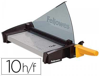 CISAILLE FELLOWES FUSION A3 CAPACIT COUPE 10F PRESSE MANUELLE PROTECTION SAFECUT COUPE RABATTABLE 679X209X65