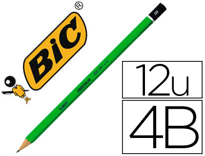 CRAYON GRAPHITE BIC CRITRIUM 550 4B BOIS HEXAGONAL TTE TREMPE BAGUE EXCELLENTE TAILLABILIT