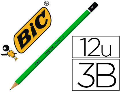 CRAYON GRAPHITE BIC CRITRIUM 550 3B BOIS HEXAGONAL TTE TREMPE BAGUE EXCELLENTE TAILLABILIT