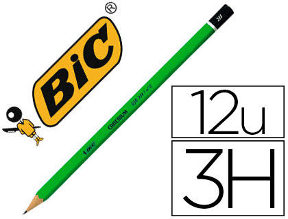CRAYON GRAPHITE BIC CRITRIUM 550 3H BOIS HEXAGONAL TTE TREMPE BAGUE EXCELLENTE TAILLABILIT