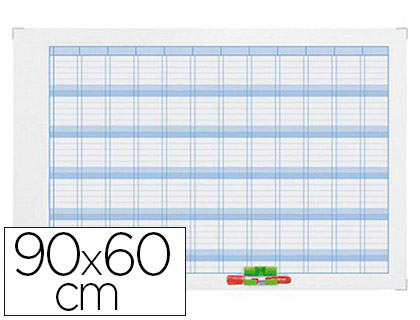 PLANNING NOBO GAMME PERFORMANCE ANNUEL MAGNTIQUE MOIS 12 COLONNES INDEX 1 COLONNE JOURS 31 LIGNES 90X60CM