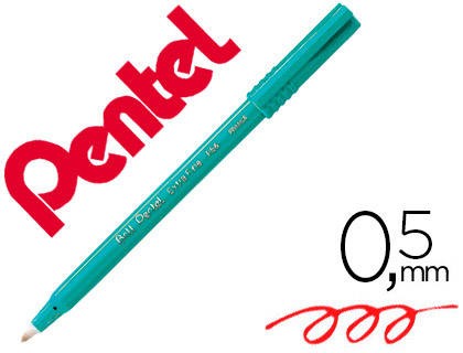 FEUTRE ROLLER BALL PENTEL R50 BILLE POINTE PLASTIQUE CRITURE MOYENNE 0.4MM COLORIS ROUGE