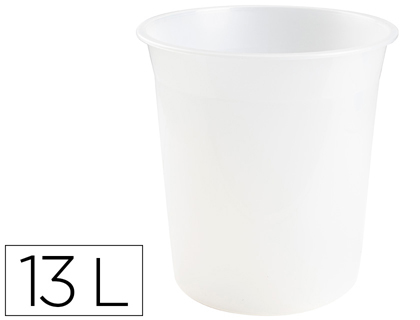 CORBEILLE PAPIER Q-CONNECT PLASTIQUE RESISTANT 13L       275X285MM COLORIS TRANSPARENT