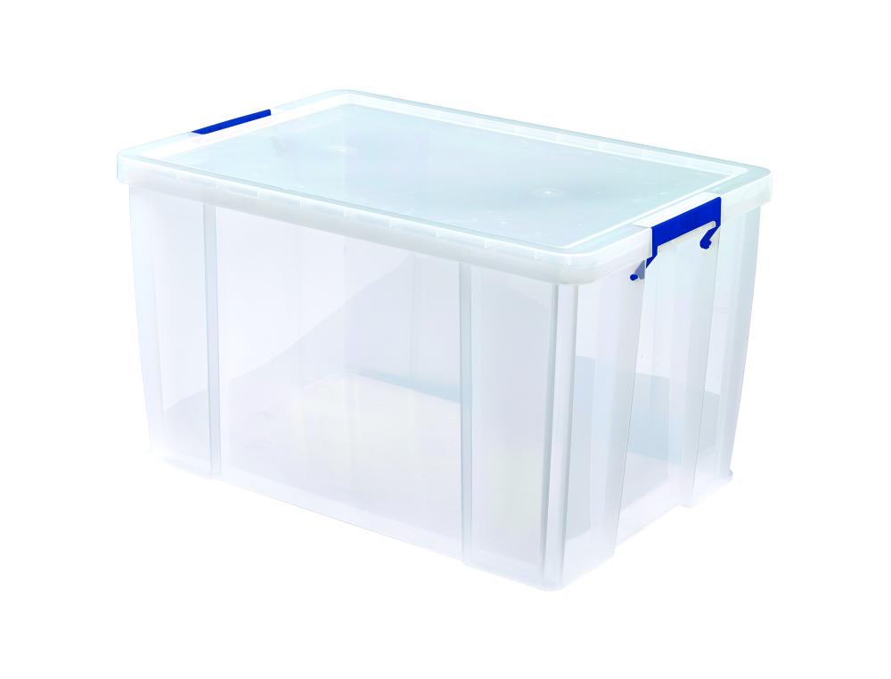 BOITE RANGEMENT FELLOWES POLYPROPYLENE RESISTANT       RECYCLABLE EMPILABLE DOUBLE   BASE RENFORCEE CLIP 85L