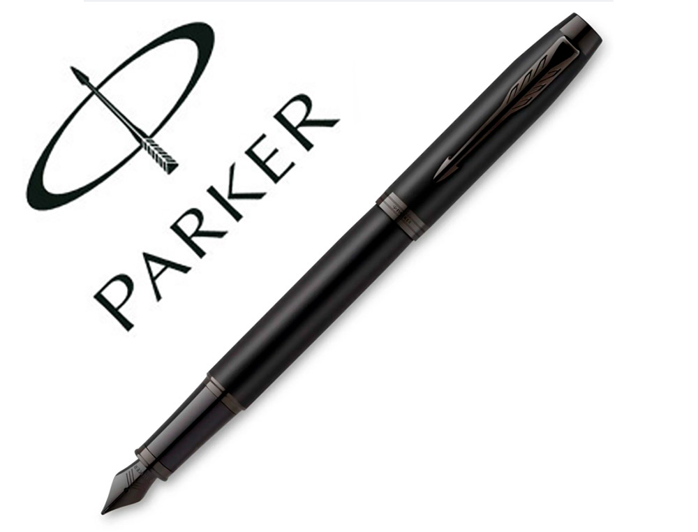 STYLO-PLUME PARKER IM SE MAT NOIR PLUME M ENCRE BLEUE      COFFRET CADEAU