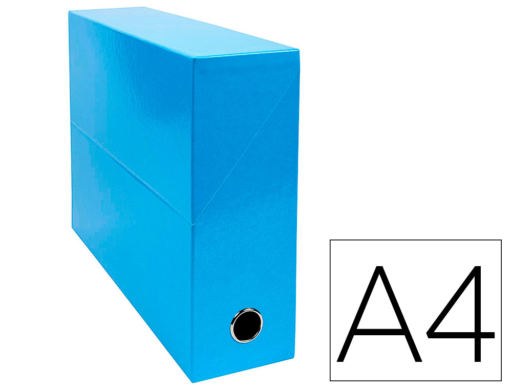 BOITE TRANSFERT EXACOMPTA IDERAMA CARTON PELLICULE      15/10E A4 25X33CM DOS 90MM    OEILLET PREHENSION TURQUOISE