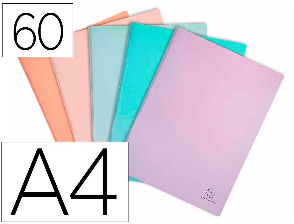 PROTEGE-DOCUMENTS EXACOMPTA AQUAREL POLYPROPYLENE         SEMI-RIGIDE 60 POCHETTES 120  VUES