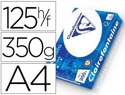 PAPIER CLAIREFONTAINE CLAIRALFA EXTRA BLANC A4 350G/M2 BLANCHEUR 170 OPACIT 93 RIGIDIT 135 TOUCHER SATIN 125 FEUILLES