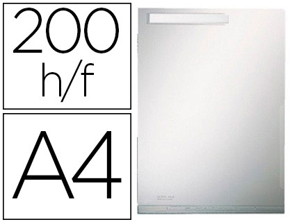 5 POCHETTES COIN LEITZ  SOUFFLET PVC TRANSPARENT SOUPLE GRAIN 224X310MM 170 MICRONS CAPACIT 200F