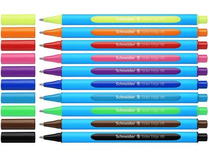 STYLO-BILLE SCHNEIDER SLIDER EDGE XB COULEUR ASSORTIES PACKDE 10