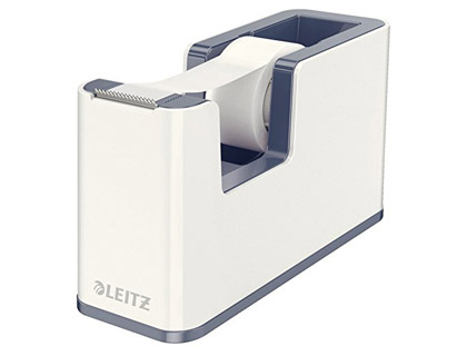 DVIDOIR LEITZ WOW DUAL 14X9,2X5,8CM 1 RUBAN ADHSIF COLORIS BLANC PERLE