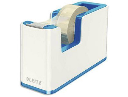 DVIDOIR LEITZ WOW DUAL 14X9,2X5,8CM 1 RUBAN ADHSIF COLORIS BLEU