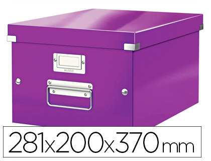 BOTE ARCHIVES ESSELTE CLICK&STORE WOW POLYPROPYLNE LAMIN 281X200X370MM FORMAT MEDIUM POIGNE TRANSPORT COLORIS VIOLET