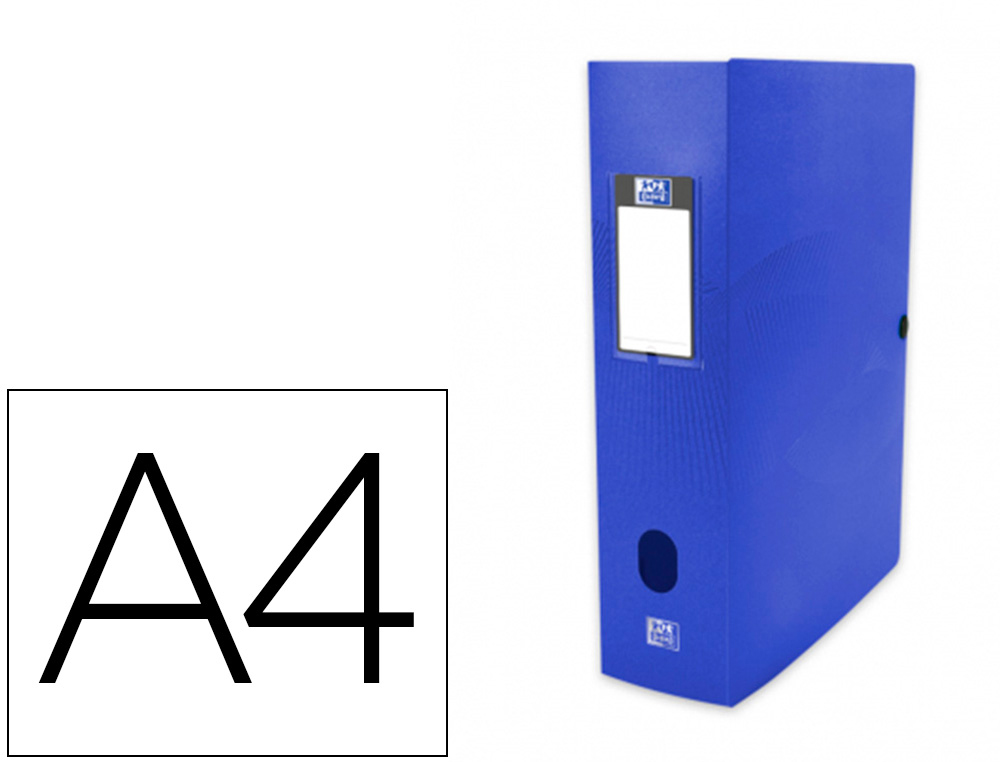 BOITE CLASSEMENT OXFORD OSMOSE POLYPROPYLENE A4       240X320MM DOS 80MM BLEU